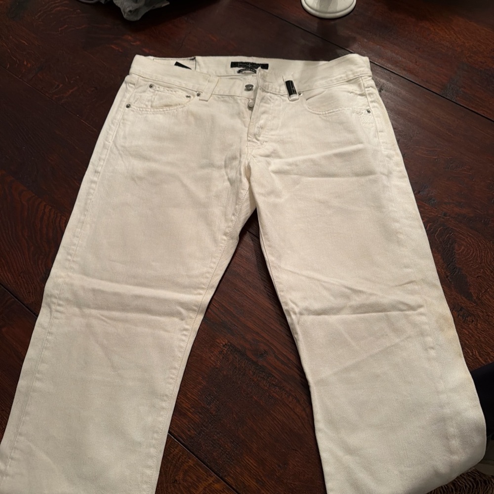 Men's Stone Island White Jeans